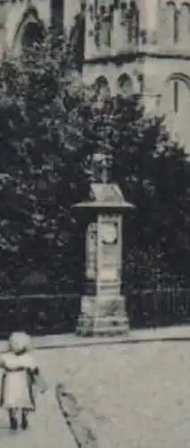 5300 BONN, Wettersäule vor dem Bonner Münster, Strassenpartie, 1909