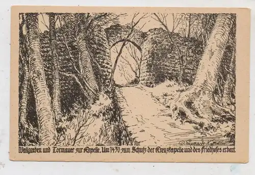 0-4712 KYFFHÄUSER, Wallgraben und Tormauer zur Kapelle, Künstlerkarte Engelhardt - Kyffhäuser