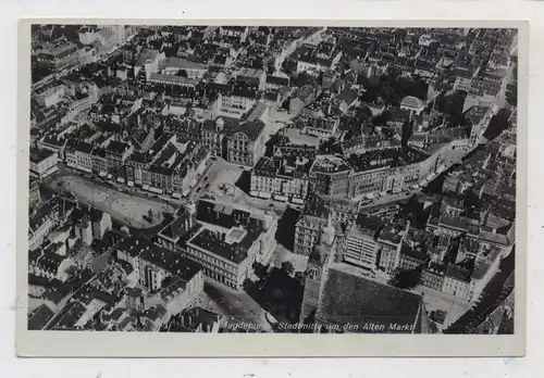 0-3000 MAGDEBURG, Luftaufnahme, Stadtmitte um den Alten Markt, 1935