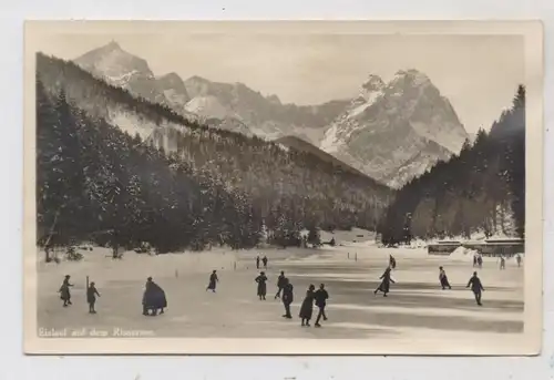 8100 GARMISCH - PARTENKIRCHEN, Eislauf auf dem Riessersee, Verlag Birkmeyer