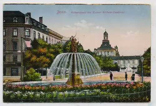 5300 BONN, Kaiserplatz, Springbrunnen, Kaiser - Wilhelm - Denkmal, 20er Jahre