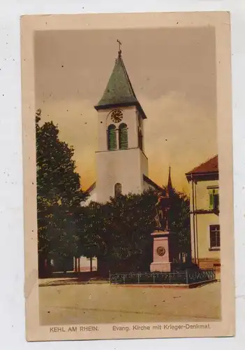 7640 KEHL, Evangelische Kirche, Krieger-Denkmal
