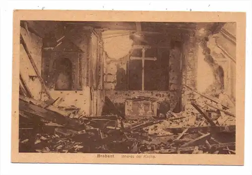 F 55100 BRABANT - sur - Meuse, 1.Weltkrieg, zertsörte Kirche, 1916, deutsche Feldpost