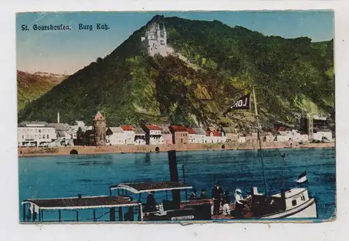BINNENSCHIFFE - RHEIN, Fährschiff "LORELEY" vor St. Goarshausen, 1920