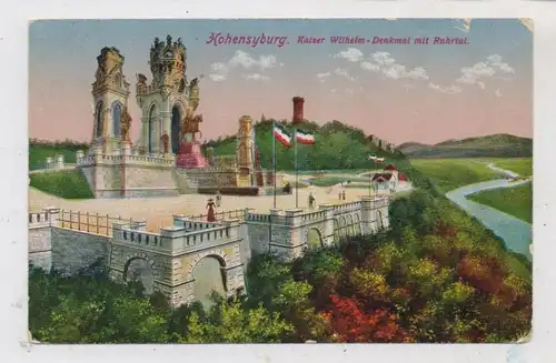 4600 DORTMUND - SYBURG, Kaiser Wilhelm Denkmal, Ruhrtal, 1923