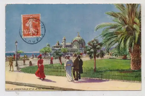 F 06000 NICE / NIZZA, Le Jardin public de la jetee Promenade, TUCK - Oilettte, 1912