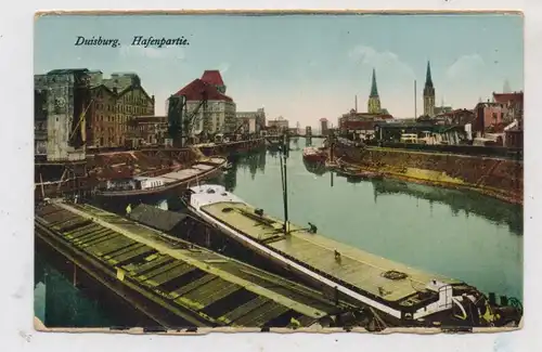 4100 DUISBURG, Hafen, Frachtschiffe, ca. 1920
