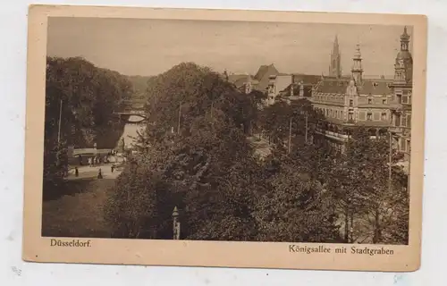 4000 DÜSSELDORF, Königsallee und Stadtgraben, franz. Militärpost, 1923