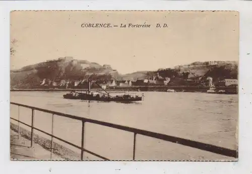 BINNENSCHIFFE - RHEIN, Frachtschiff vor Koblenz, 20er Jahre