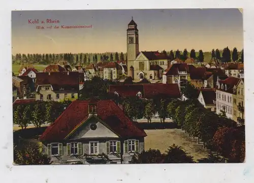 7640 KEHL, Blick auf die Kommissionsinsel, 1919