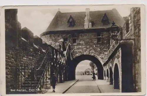 5100 AACHEN, Ponttor, Innenansicht, Strassenbahnen, 1931