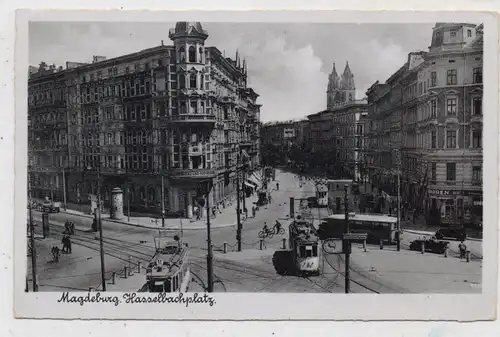 0-3000 MAGDEBURG, Hasselbachplatz, Strassenbahnen, Omnibus