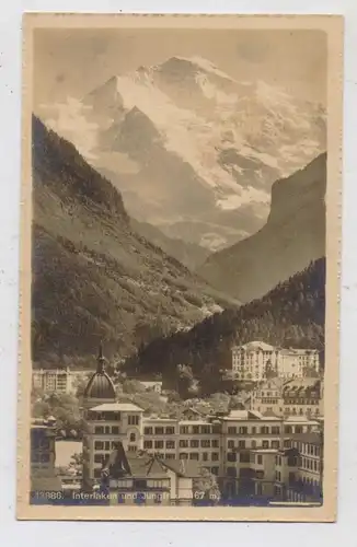 CH 3800 INTERLAKEN BE, Ortsansicht mit Jungfrau, Verlag Wehrli