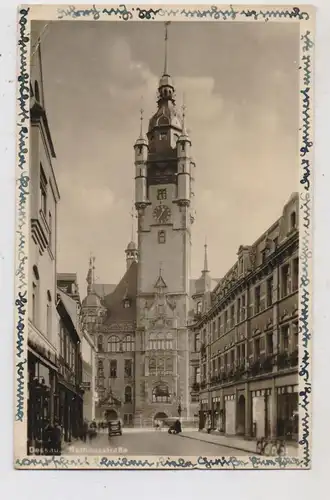 0-4500 DESSAU, Rathausstrasse, PELZE DITTMER, Oldtimer, Druckstelle