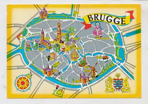 LANDKARTE / MAP,  Brügge