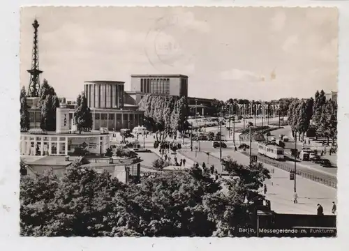 1000 BERLIN - WESTEND, Messegelände, Funkturm, Strassenbahn, GASOLIN - TANKSTELLE, 1961