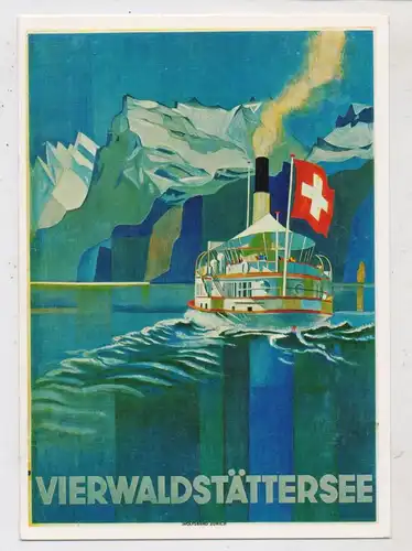 BINNENSCHIFFE - VIERWALDSTÄDTER SEE, Affiche, Plakat von 1928