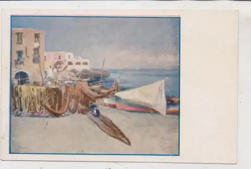 I 80074 ISCHIA, Spiaggia dei pescatori, Künstler - Artist Vincenzo Colucci