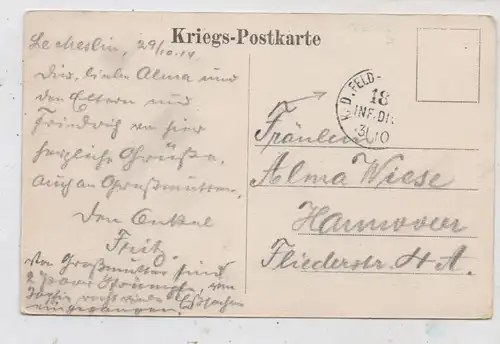 1000 BERLIN, Die ersten eroberten Geschütze vor dem Schloß, geschrieben Okt. 1914