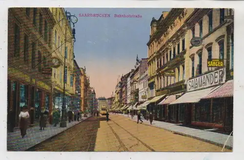 6600 SAARBRÜCKEN, Bahnhofstrasse, Strassenbahn, SALAMANDER - Schuhe