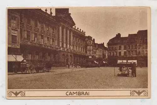 F 59400 CAMBRAI, Hotel de Ville / Rathaus, Marktstand
