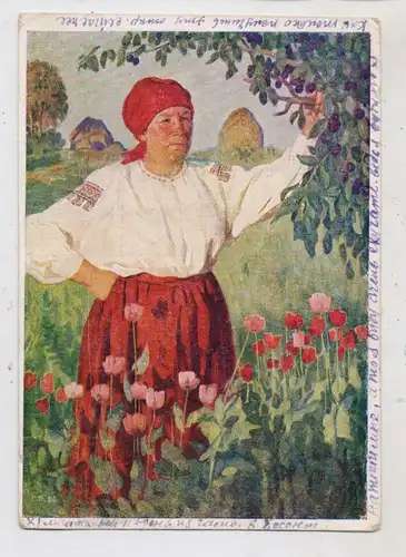 KÜNSTLER - ARTIST - SEMYON PROKHOROV, "BÄUERIN", 1933