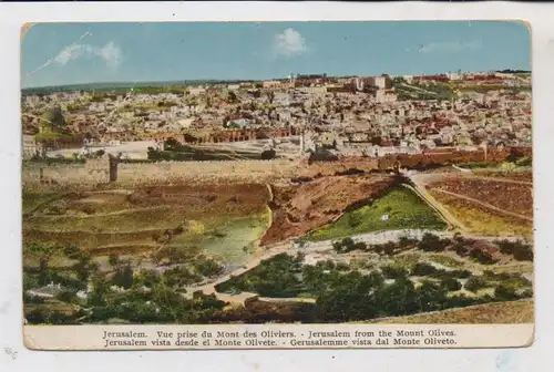 ISRAEL - JERUSALEM, Blick vom Ölberg, ca. 1910, Brfm. entfernt