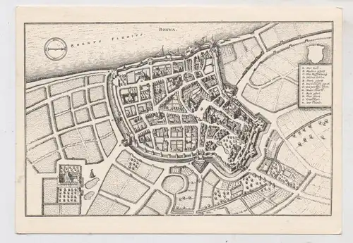 5300 BONN, Historische Ansicht von 1675 nach Merian