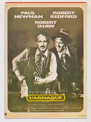 FILM - DER CLOU / L'ARNAQUE, Paul Newman / Robert Redford