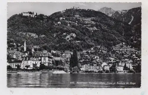 CH 1820 MONTREUX - TERRITET - GLION, Blick vom Genfer See