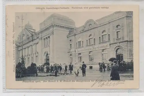4000 DÜSSELDORF, EREIGNIS, Düsseldorfer Ausstellung 1902, Besuch des Kronprinzen zur Eröffnung