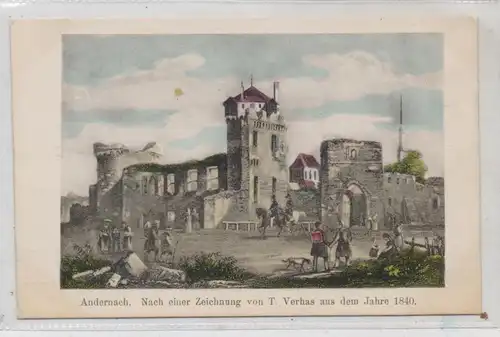 5470 ANDERNACH, Historische Ansicht von 1840 nach einer Zeichnung von T. Verhas,