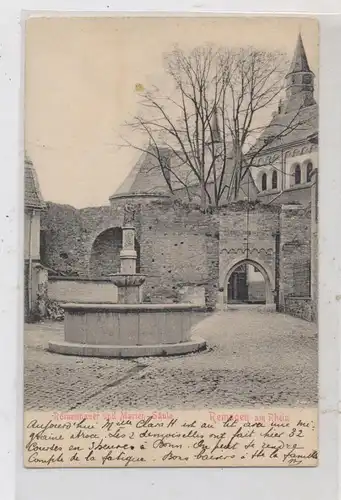 5480 REMAGEN, Römermauer und Marien - Säule, 1909