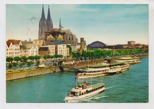 BINNENSCHIFFE - RHEIN, FORD - Personalschiff "HENRY FORD II" und KD - Dampfer vor Köln
