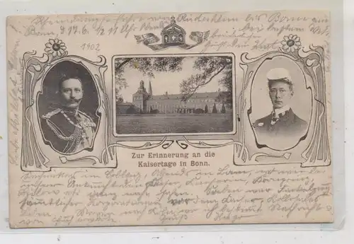 5300 BONN, EREIGNIS, Kaisertage 17. - 19.06.1902