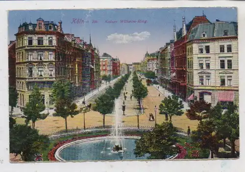 5000 KÖLN, Kaiser Wilhelm Ring, Springbrunnen, 20er Jahre