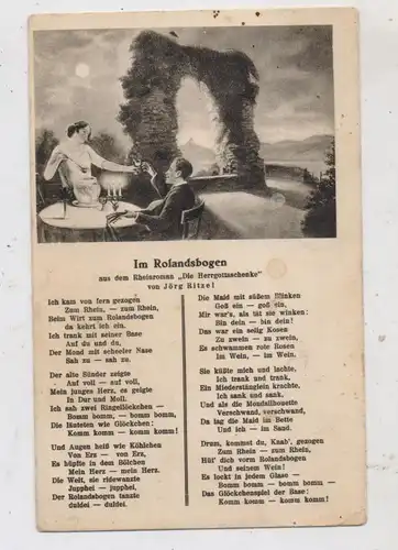 5480 REMAGEN - ROLANDSWERTH, "Im Rolandsbogen" aus dem Rheinroman "Die Herrgottsschenke" von Jörg Ritzel