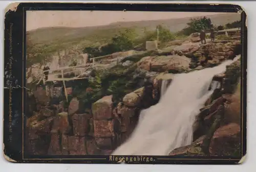 NIEDER - SCHLESIEN - RIESENGEBIRGE, 3 Hartphotos color, 1895, 17,7 x  11 cm, Randmängel, Verlag Pietschmann