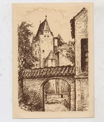 8300 LANDSHUT, Burg Trausnitz, Künstler-Karte