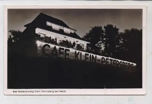 5484 BAD BREISIG - NIEDERBREISIG, Cafe Klein - Petersberg bei Nacht, 195... kl. Einriss