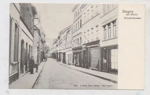 6530 BINGEN, Schmittstrasse, Werbe-Karte Briefmarken Center