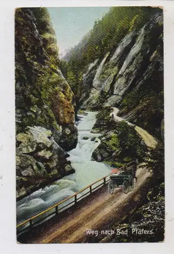 CH 7312 PFÄFERS SG, Weg nach Bad Pfäfers, Droschke, Verlag Fetzer - Ragaz