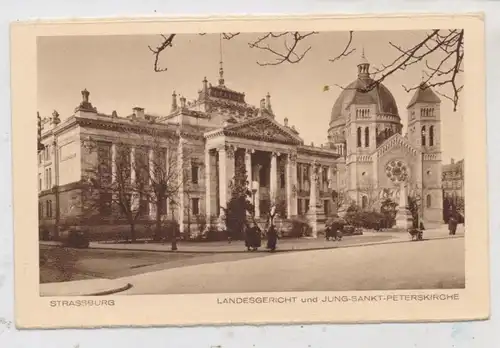 F 67000 STRASBOURG / STRASSBURG, Landesgericht & Jung - Sankt - Peterskirche, Photo Heinrich Hoffmann # Str 0023