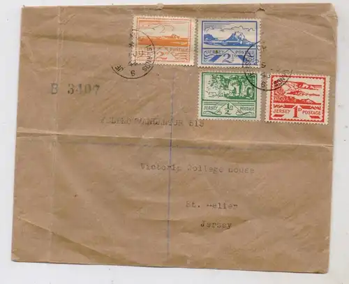 DEUTSCHE BESETZUNG - JERSEY, WW II / 2.Weltkrieg, Einschreiben an die Feldkommandantur 515, 29.06.43, nicht komplett
