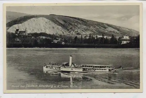 BINNENSCHIFFE - DONAU, "WIEN" bei Deutsch Altenburg, NS - Beflaggung,  193...