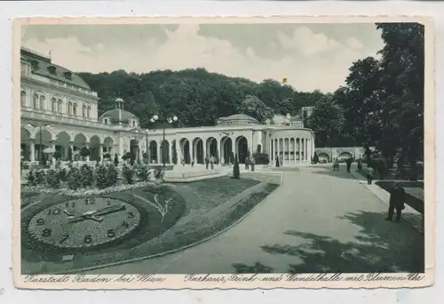 A 2500 BADEN bei Wien, Kurhaus, Blumenuhr