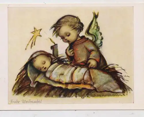 KÜNSTLER - ARTIST - HUMMEL, "Zur Ruhe singender Engel", Fink
