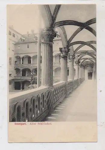 7000 STUTTGART, Alter Schlosshof, Verlag Uebele, ca. 1905
