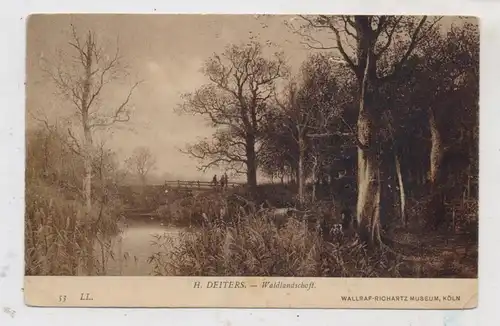 5000 KÖLN, WALLRAF - RICHARTZ - MUSEUM,  "WALDLANDSCHAFT", H. Deiters, kl. Knick