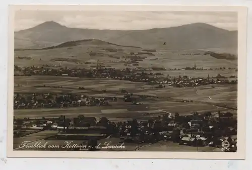 0-8912 KOTTMAR, Fernblick vom Kottmar zur Lausche, 1942, rücks. kl. Klebereste